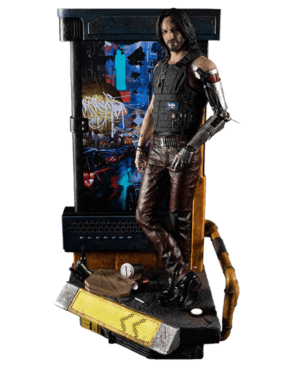 Carátula de Estatua Johnny Silverhand Cyberpunk 2077 Pure Arts 34 cm para Multiplataforma